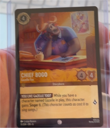 Disney Lorcana Azurite Sea #11 Chief Bogo Gazelle Fan — front