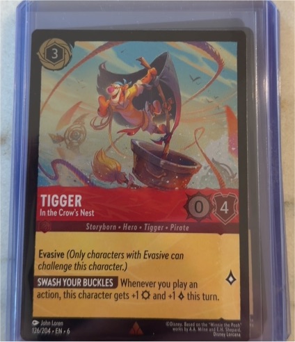 Disney Lorcana Azurite Sea #126 Tigger - In the Crow's Nest — front