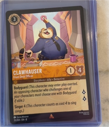 Disney Lorcana Reign of Jafar #35 Clawhauser Front Desk Officer — front