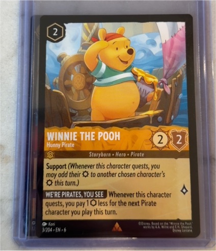 Disney Lorcana Azurite Sea #3 Winnie the Pooh Hunny Pirate — front