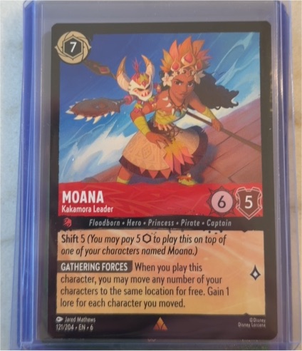 2024 Disney Lorcana Azurite Sea #121 Moana Kakamora Leader — front