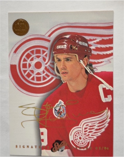 1993-94 Leaf Studio Signature Series #5 Steve Yzerman — front