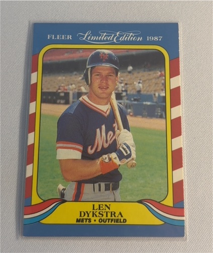 1987 Fleer Limited Edition #13 Len Dykstra — front