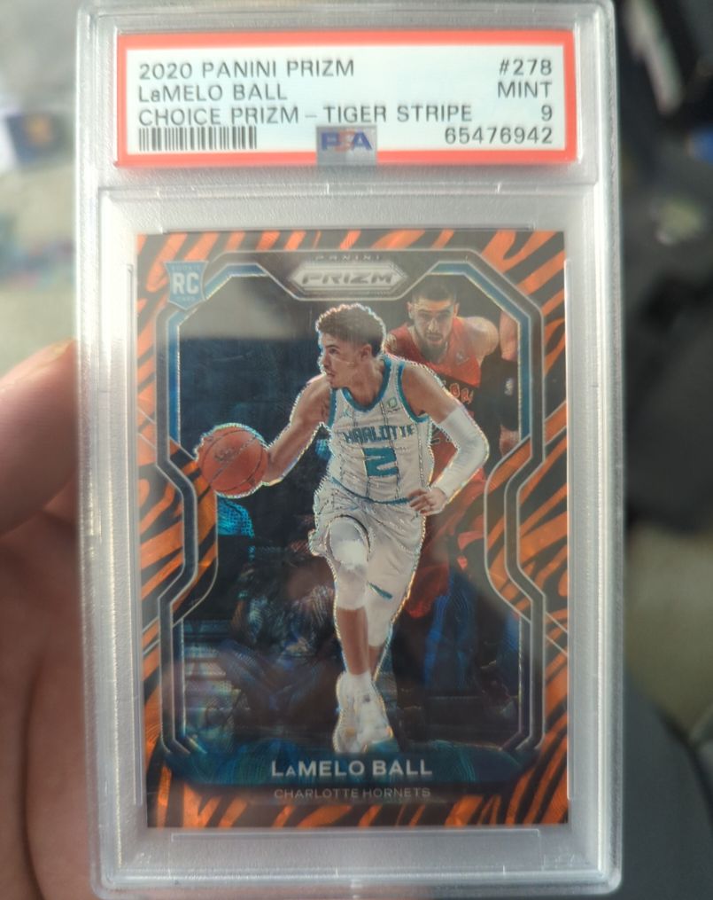 2020 Panini Prizm #278 LaMelo Ball Choice Prizm Tiger Stripe — front