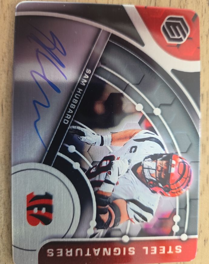 2022 Panini Elements Steel Signatures #SS-SH Sam Hubbard — front