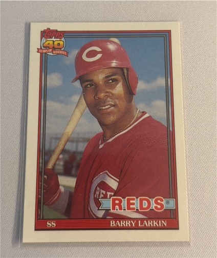 1991 Topps #730 Barry Larkin — front
