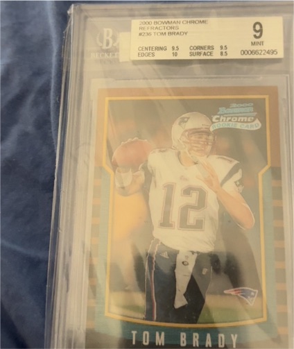 2000 Bowman Chrome #236 Tom Brady Rookie Card — front