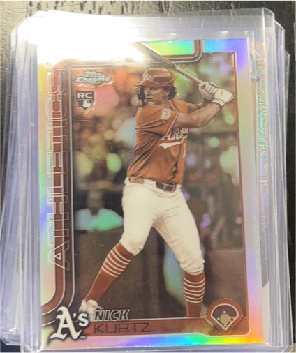 2025 Topps Chrome Update #USC178 Nick Kurtz Sepia Refractor Rookie — front