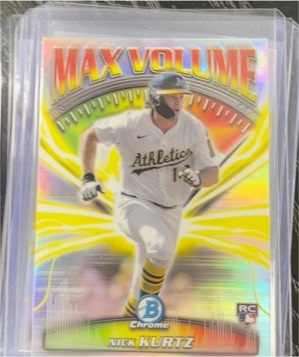 2025 Bowman Chrome Max Volume #MV-11 Nick Kurtz — front