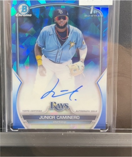 2023 Bowman Chrome Sapphire #BSPA-JCO Junior Caminero — front