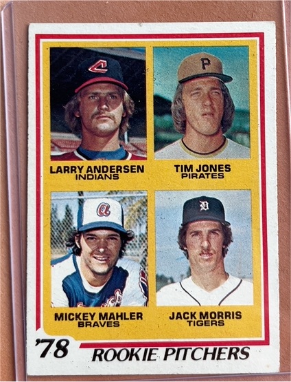 1978 Topps #703 Rookie Pitchers Larry Andersen Tim Jones Mickey Mahler Jack Morris — front