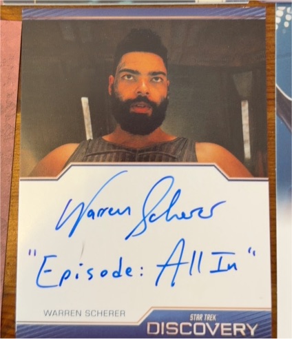 2023 Rittenhouse Star Trek Discovery Season 4 Warren Scherer Ato Kurr Full Bleed Autograph — front