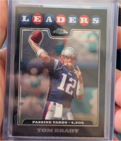 2008 Topps Chrome #TC121 Tom Brady League Leaders Passing Yards — front