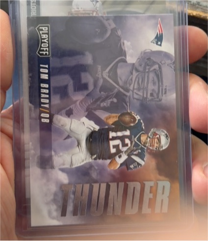2016 Panini Playoff Thunder and Lightning #TL-BG Tom Brady & Rob Gronkowski — front