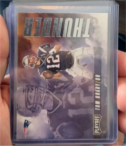 2016 Panini Playoff Thunder and Lightning #TL-BG Tom Brady & Rob Gronkowski — front