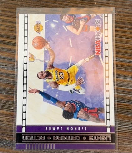 2021-22 Panini NBA Hoops Lights Camera Action #28 LeBron James — front