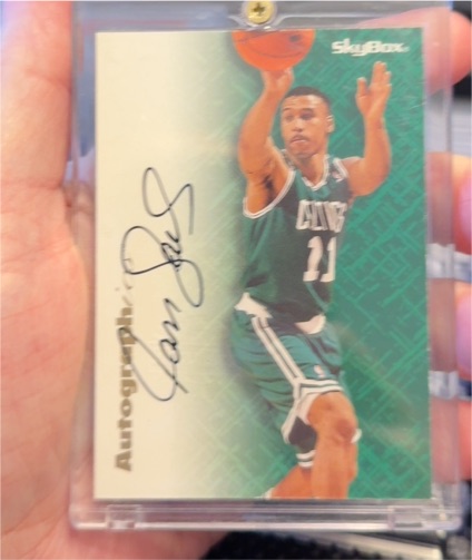 1996-97 Skybox Premium Autographics #NNO Dana Barros — front