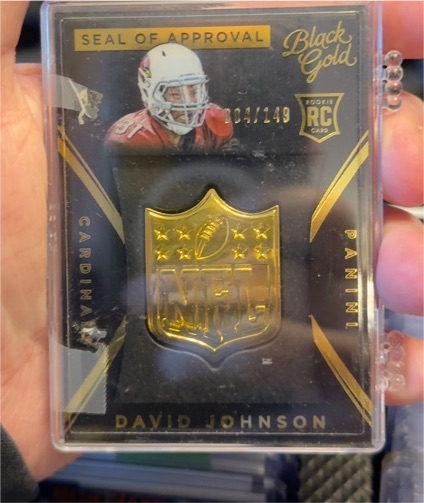 2015 Panini Black Gold #SOA-3 David Johnson — front