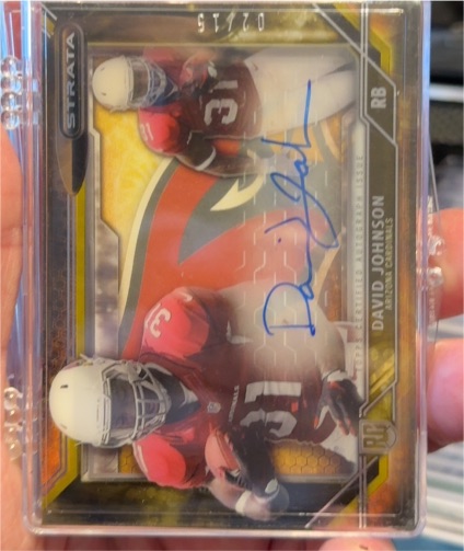 2015 Topps Strata Signatures #SS-DJO David Johnson — front