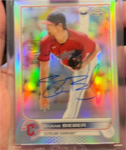 2022 Topps Chrome #208 Shane Bieber — front