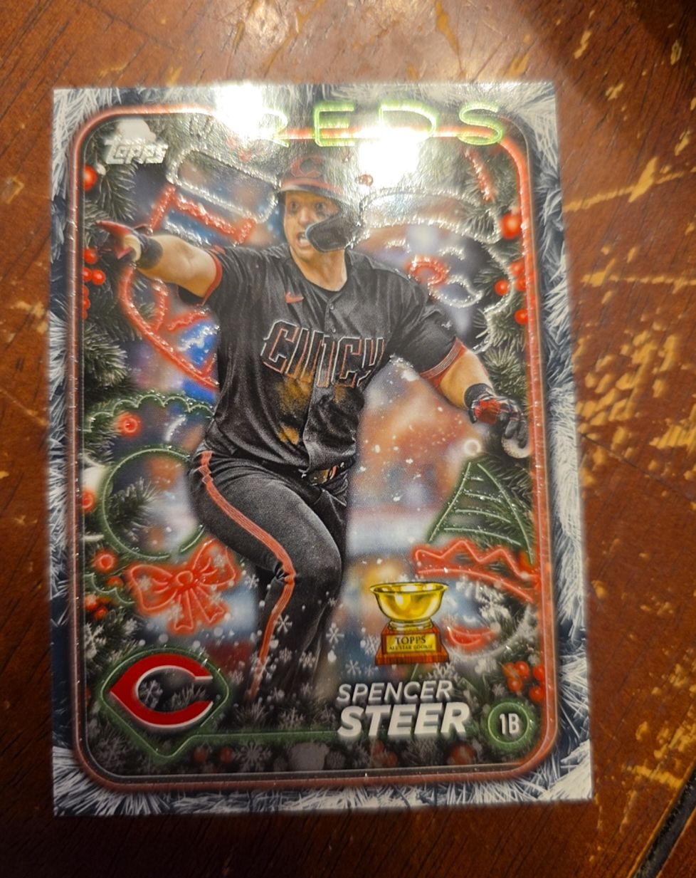 2024 Topps Holiday #H112 Spencer Steer — front