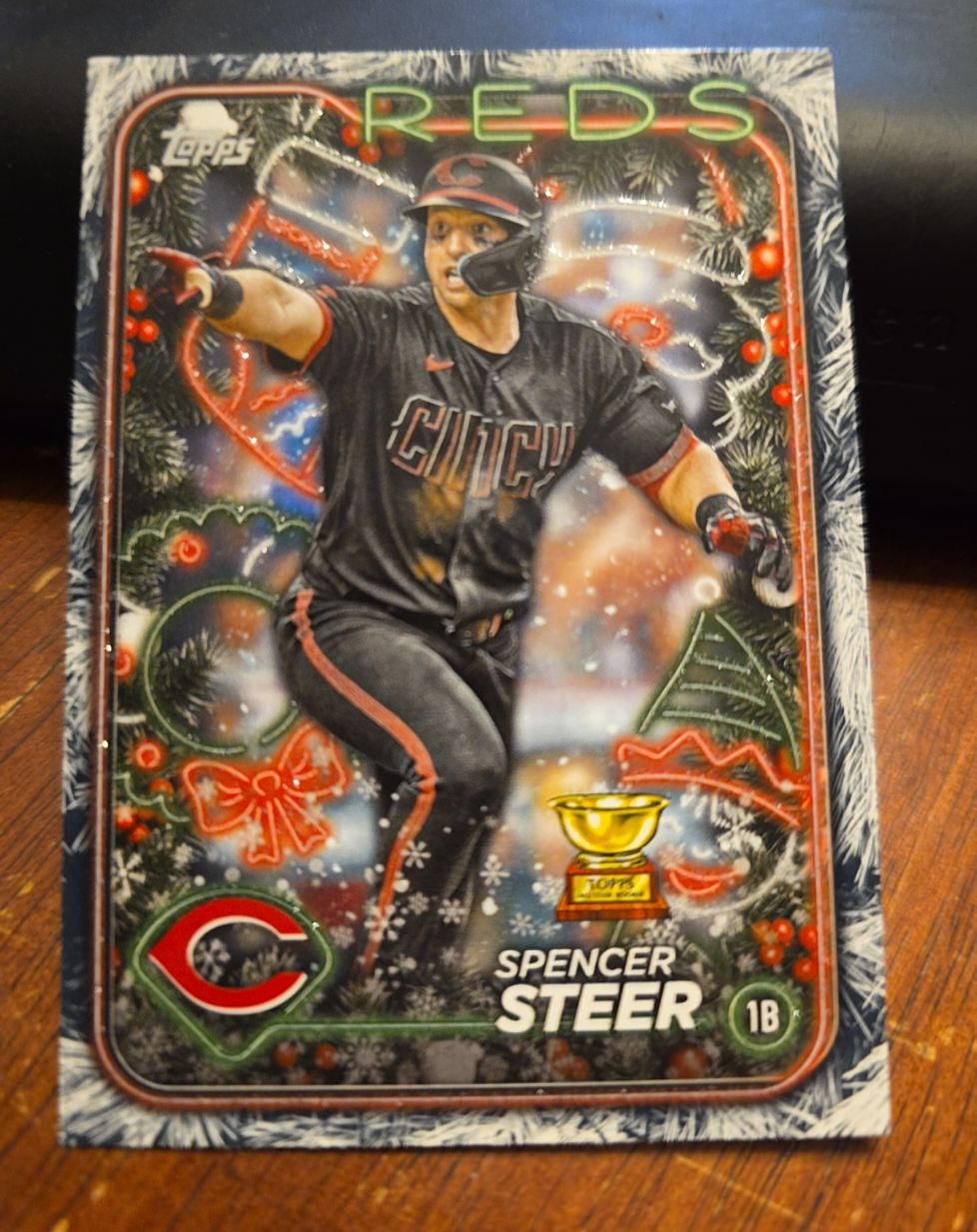 2024 Topps Holiday #H112 Spencer Steer — front