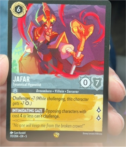 2024 Disney Lorcana Shimmering Skies #172 Jafar Tyrannical Hypnotist — front