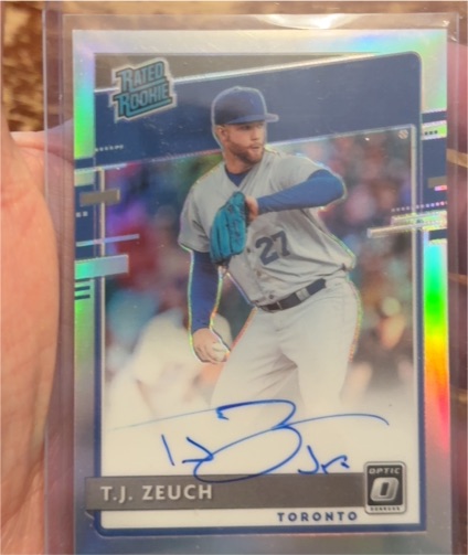 2020 Donruss Optic #RRS-TZ T.J. Zeuch Rated Rookie Signatures — front
