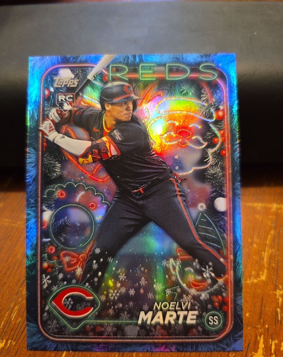 2024 Topps Holiday #H200 Noelvi Marte Blue Metallic Holiday Tree — front