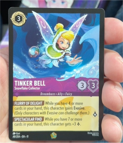 2026 Disney Lorcana Winterspell #48 Tinker Bell - Snowflake Collector — front
