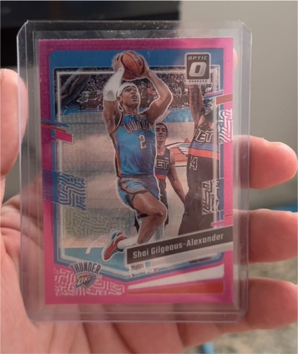2023-24 Donruss Optic #104 Shai Gilgeous-Alexander Pink Hyper Prizm — front
