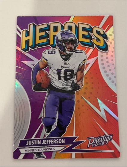 2023 Panini Prestige #H-8 Justin Jefferson Heroes — front