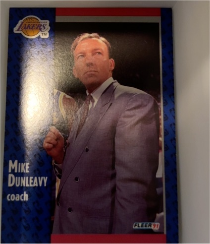 1991-92 Fleer #98 Mike Dunleavy Los Angeles Lakers — front