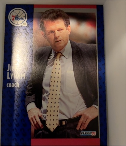 1991-92 Fleer #155 Jim Lynam Philadelphia 76ers — front