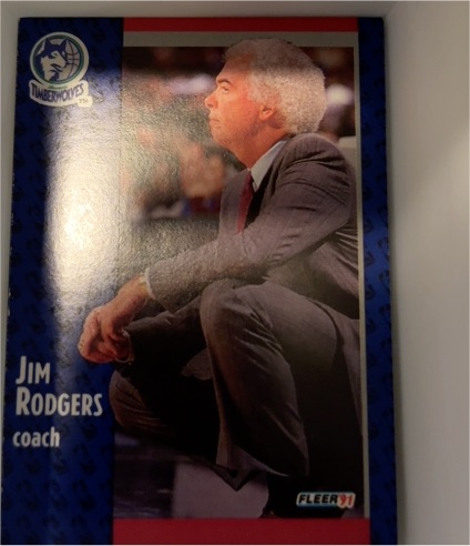1991-92 Fleer #126 Jim Rodgers Minnesota Timberwolves Basketball Card — front