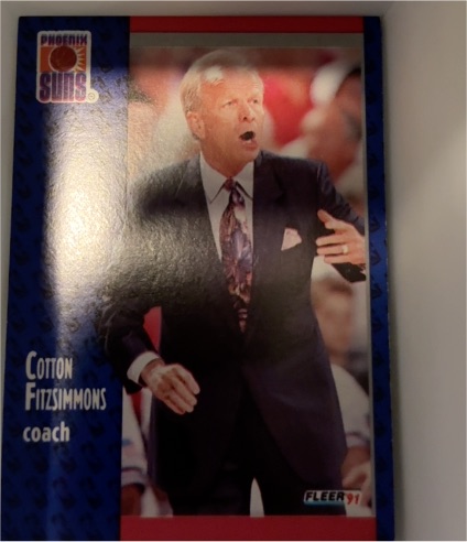 1991-92 Fleer #159 Cotton Fitzsimmons Phoenix Suns Coach — front