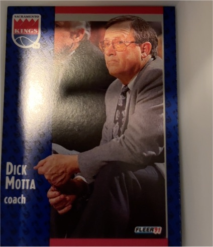 1991-92 Fleer #178 Dick Motta Sacramento Kings — front