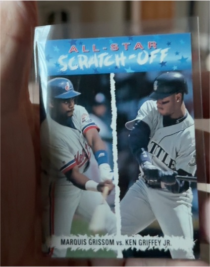 1993 Upper Deck All-Star Scratch-Off #AS8 Marquis Grissom vs. Ken Griffey Jr. — front