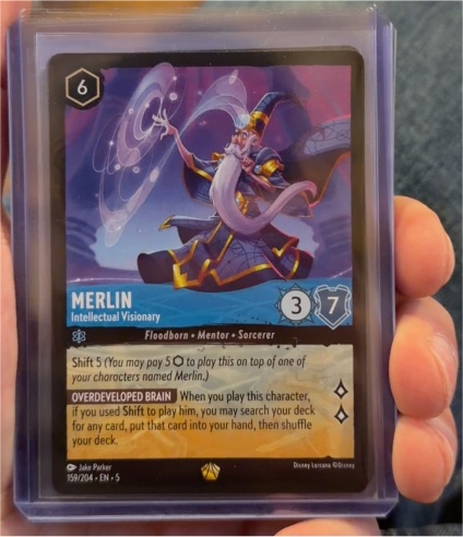 Disney Lorcana Shimmering Skies #159 Merlin - Intellectual Visionary — front
