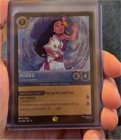 Moana - Curious Explorer 155/204 Winterspell Legendary Disney Lorcana TCG — front