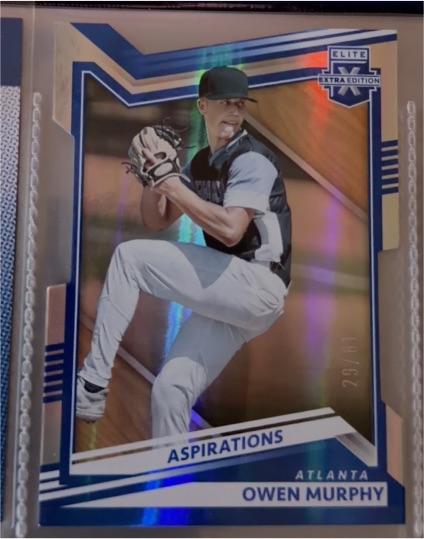 2022 Panini Elite Extra Edition #20 Owen Murphy Aspirations Die Cut — front