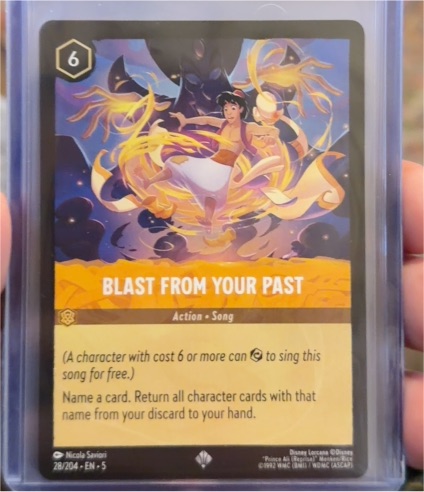 Disney Lorcana Shimmering Skies #28 Blast From Your Past — front