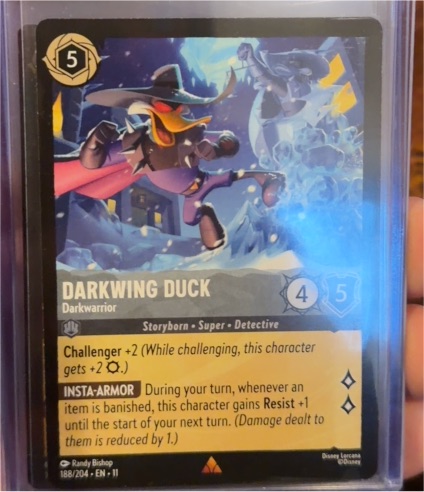 2023 Lorcana Winterspell #188 Darkwing Duck - Darkwarrior — front