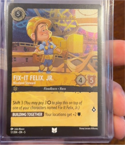 Disney Lorcana Shimmering Skies #12/204 Fix-It Felix, Jr. — front