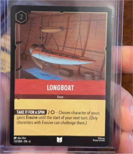 2024 Disney Lorcana Azurite Sea #132 Longboat — front