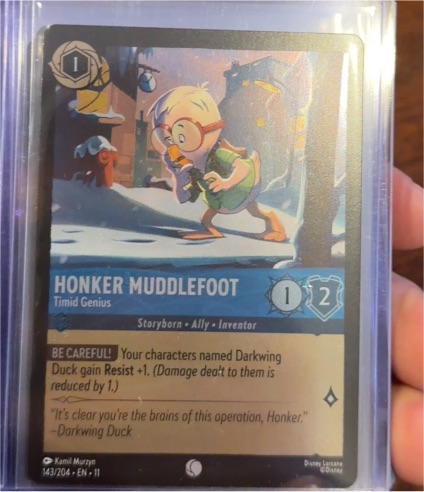 Disney Lorcana Winterspell #143 Honker Muddlefoot - Timid Genius — front