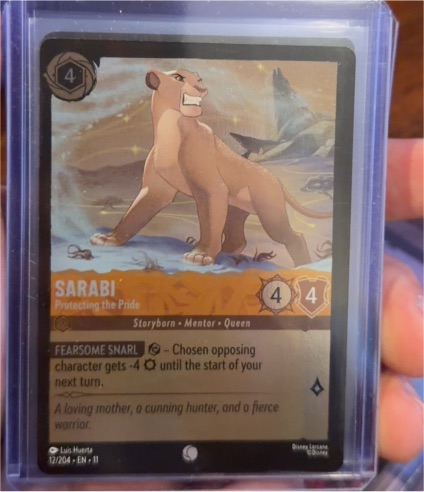 Disney Lorcana Winterspell #12/204 Sarabi - Protecting the Pride — front