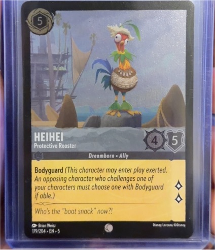 Disney Lorcana Shimmering Skies #179 HeiHei Protective Rooster — front