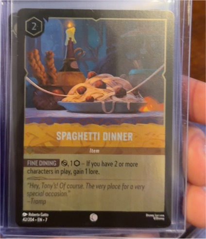 2025 Disney Lorcana #42 Spaghetti Dinner — front