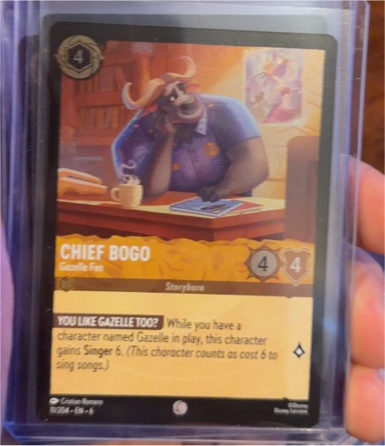 Disney Lorcana 11/204 Chief Bogo Gazelle Fan — front